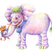 Elephant crayons de couleur